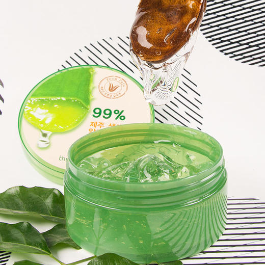 现货▲韩国 Thesaem得鲜芦荟胶99%保湿补水 清爽嫩白抗痘印300ml 睡眠面膜 商品图2