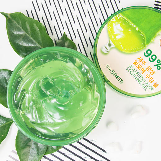 现货▲韩国 Thesaem得鲜芦荟胶99%保湿补水 清爽嫩白抗痘印300ml 睡眠面膜 商品图0