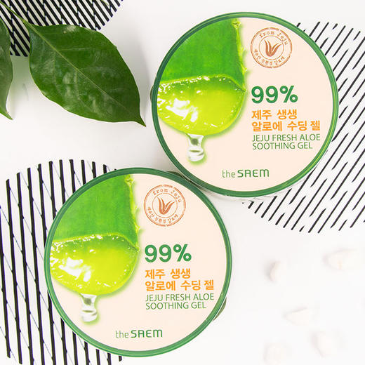 现货▲韩国 Thesaem得鲜芦荟胶99%保湿补水 清爽嫩白抗痘印300ml 睡眠面膜 商品图1