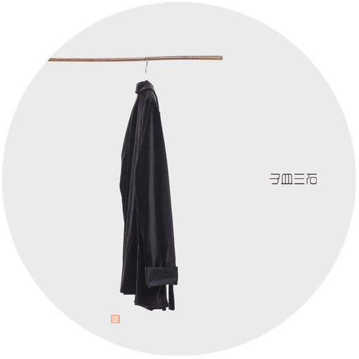 子皿三石设计师原创新中式男装事事如意系列斜襟系带半大外套 商品图1