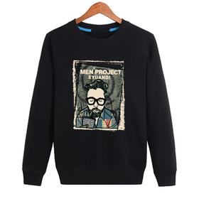 【卫衣】秋季男士加厚长袖卫衣圆领衣服套头潮流男装加绒男外套