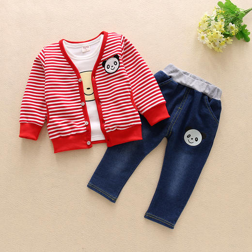 男童男童装春秋款三件套装婴幼儿童女宝小孩衣服宝宝春装14岁外套潮