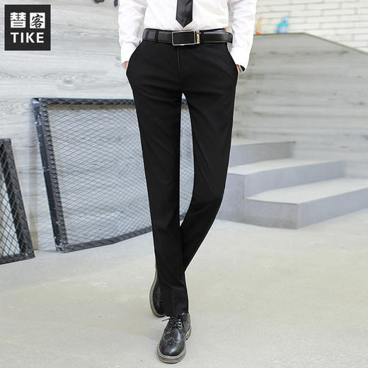 【服饰鞋包】新款男士韩版休闲裤 直筒修身青年潮裤子 免烫男装 商品图0