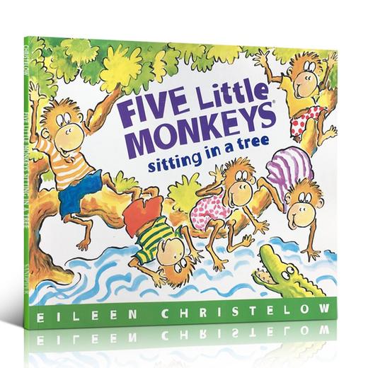 【送音频】【廖彩杏书单】 Five Little Monkeys Sitting in a Tree 五只小猴子坐树上  经典韵律平装绘本 商品图0