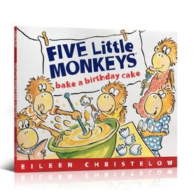 英文原版 Five Little Monkeys Bake a Birthday Cake 五只小猴子