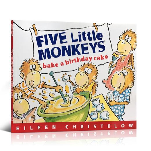 英文原版 Five Little Monkeys Bake a Birthday Cake 五只小猴子 商品图0