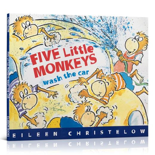 英文绘本 Five Little Monkeys Wash the Car 五只小猴子洗汽车 商品图0