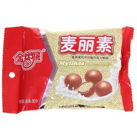【百汇到家】金丝猴麦丽素巧克力豆代可可脂80g夹心巧克力80克