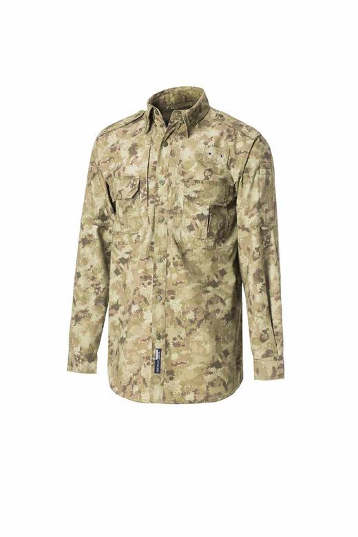 春秋款作训服上衣-高精密加固经纬线格子布-定制款沙漠迷彩 商品图1