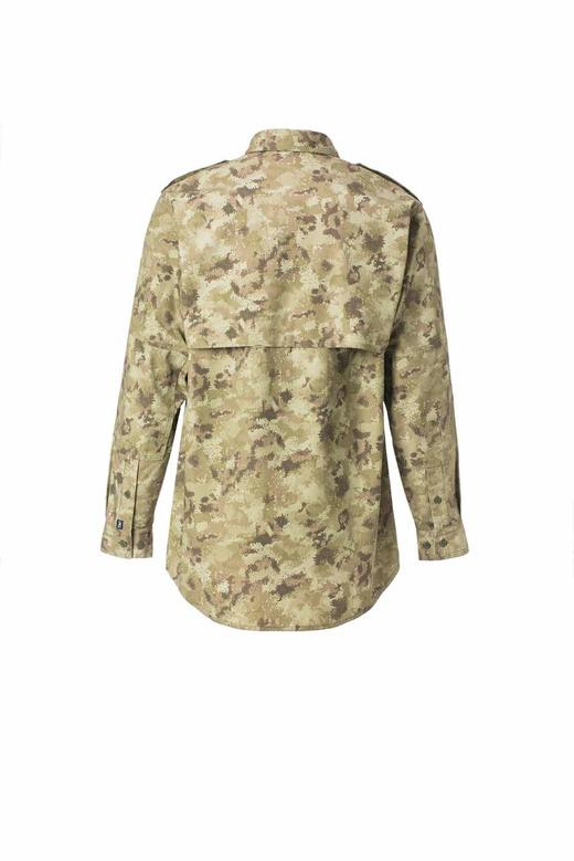 春秋款作训服上衣-高精密加固经纬线格子布-定制款沙漠迷彩 商品图2