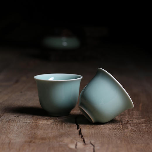 尚唐丨龙泉青瓷五行茶具 半手工 四杯一公道一茶壶 尚粉釉色 商品图3