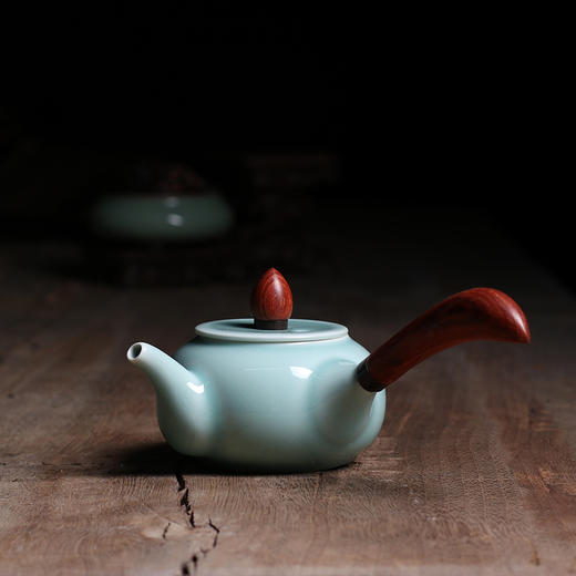 尚唐丨龙泉青瓷五行茶具 半手工 四杯一公道一茶壶 尚粉釉色 商品图1