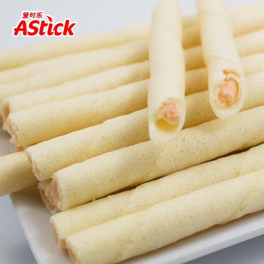 爱时乐 (Astick) 威化卷心酥饼干150g罐装 印尼进口 香草牛奶味 商品图2