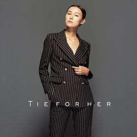 TF027 黑色条纹双排扣 西装