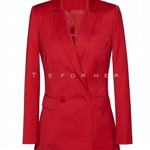 TF003 正红色双排西装上衣 商品图1