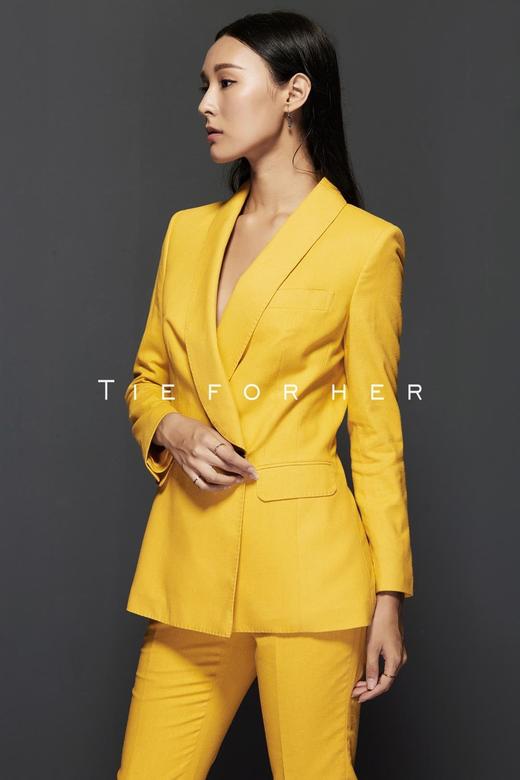 TF005 姜黄色双排扣 西装 商品图2
