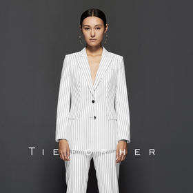 TF004 灰白条纹单排扣 西装