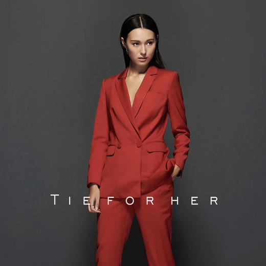 TF003 正红色双排西装上衣 商品图0