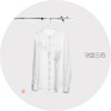 子皿三石 设计师原创 新中式男装 事事如意白色大麻圆领衬衣 商品缩略图0