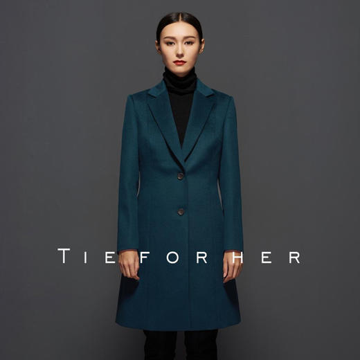 TF043 墨绿色英国顶级山羊绒大衣 商品图3