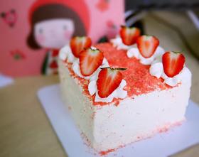 【草莓屋】暖心红丝。咸芝士红丝绒 戚风蛋糕