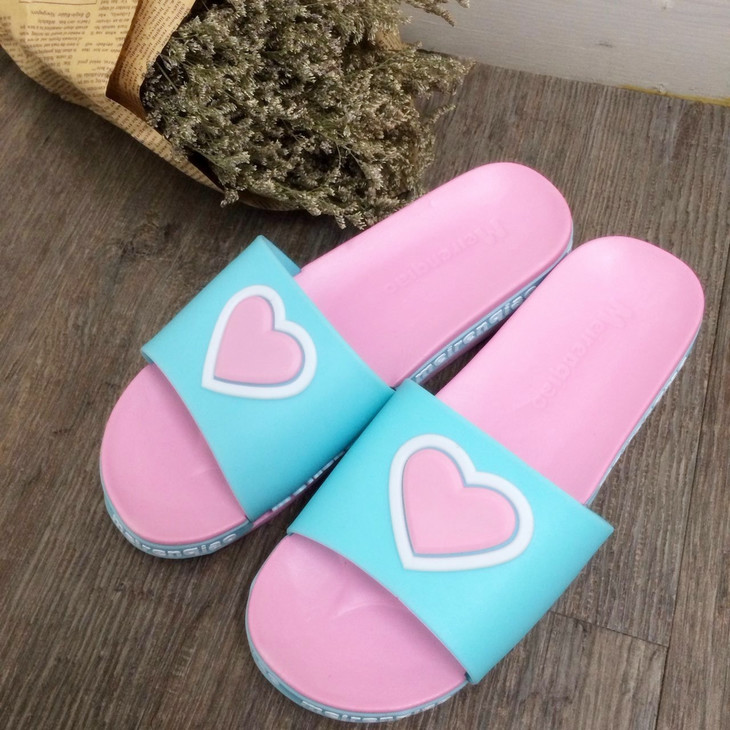 桃心甜美少女拖鞋