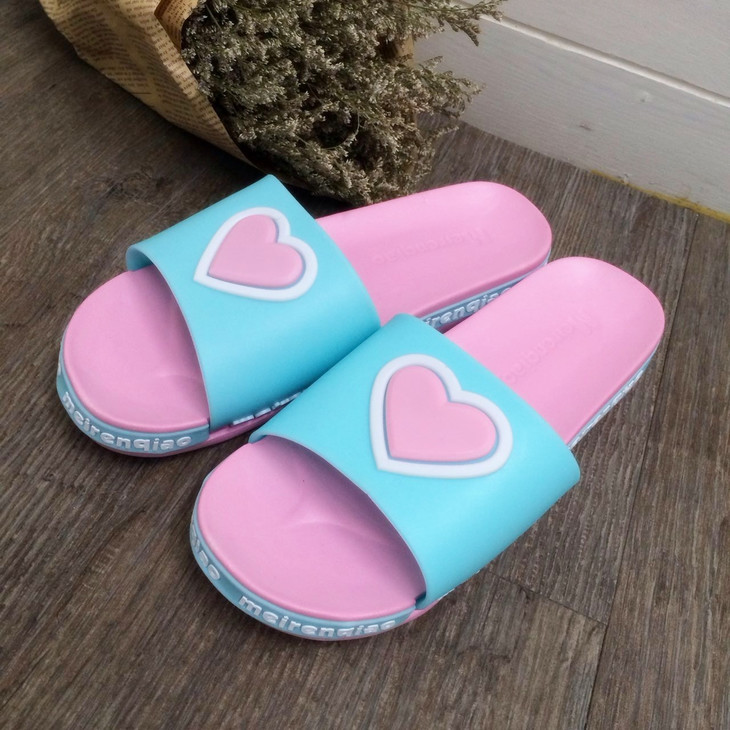 桃心甜美少女拖鞋