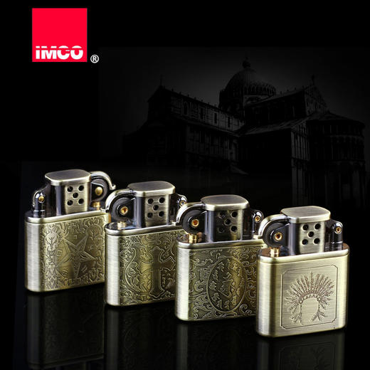 奥地利 IMCO爱酷 506防风煤油纯铜异形打火机 商品图0