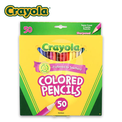 美国绘儿乐(Crayola)50色彩色铅笔 68-4050 含金银色 商品图0