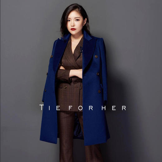 TF042 藏青色限量款英国顶级山羊绒大衣 商品图2