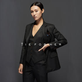 TF031 墨绿色暗格纹西装