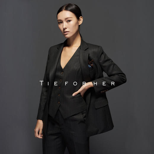 TF031 墨绿色暗格纹西装 商品图0