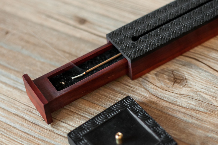 雪檀紫光檀上行香具四件套