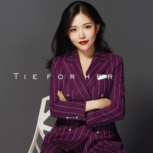 TF030 紫色宽条纹西装 商品图0