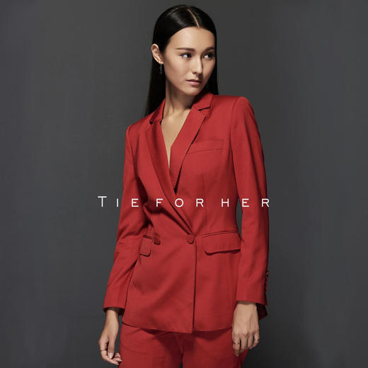 TF003 正红色双排西装 商品图1