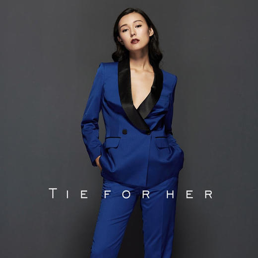 TF019 宝蓝色青果领礼服款西装 商品图0