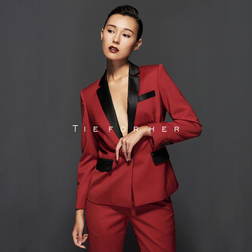 TF018 小宋佳款红黑礼服款西装 商品图1