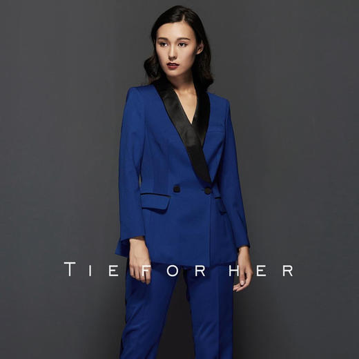 TF019 宝蓝色青果领礼服款西装 商品图2