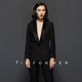 TF017 黑色青果领礼服款西装