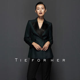 TF015 墨绿色礼服款双排扣西装