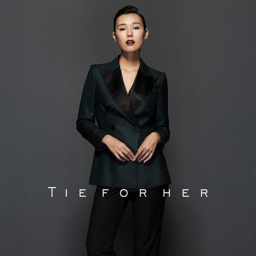 TF015 墨绿色礼服款双排扣西装 商品图0