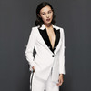 TF020 黑白丝绒双排扣西装 商品缩略图1