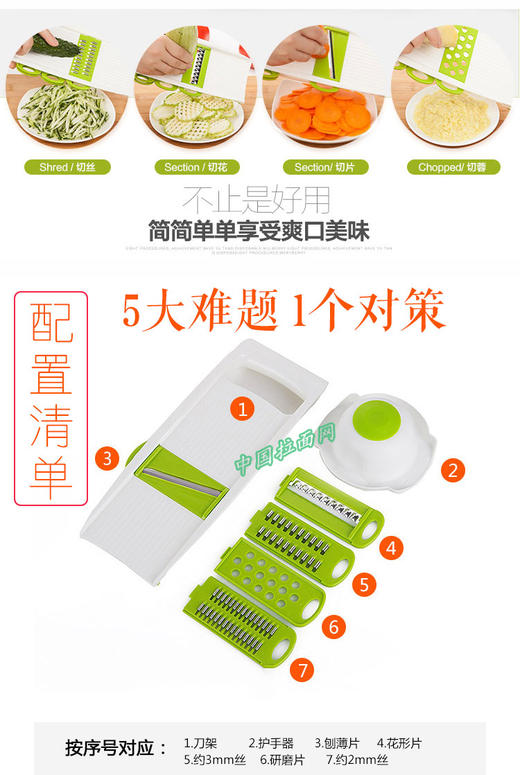 多功能切菜器厨房用品切菜神器刨丝器土豆丝萝卜切丝器擦丝器切片 商品图7