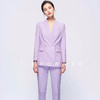 TF078 香芋紫青果领双排扣两件套西装 商品缩略图2