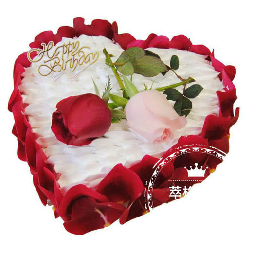 玫瑰花生日蛋糕简单图片