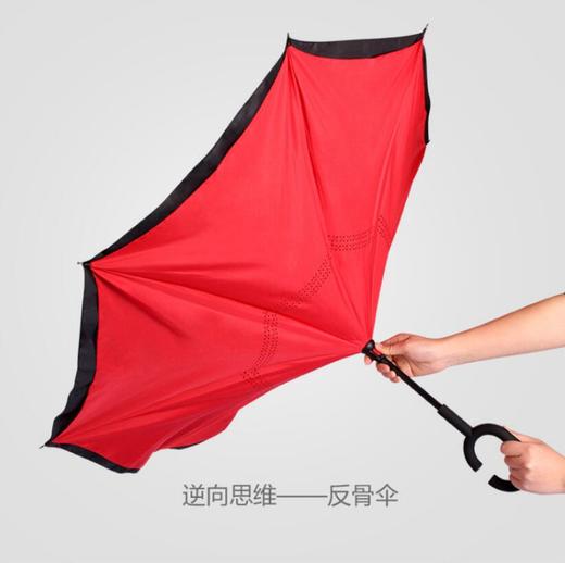 德国创意设计双层反向伞  晴雨两用 收伞不湿身【QF】 商品图0