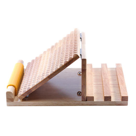 若水方元三档位【清漆拉筋板】实木材质可调节拍打拉筋脚底按摩凳（现货下单就发货） 商品图0