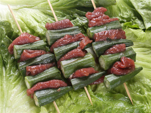 牛肉秋葵串烧8串