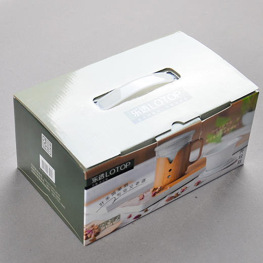 永利汇祥福乐透耐热玻璃影青陶瓷内胆孟宗竹制手把竹福个人办公杯旗袍款 商品图4