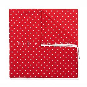 TP012 白波点红色真丝帕巾